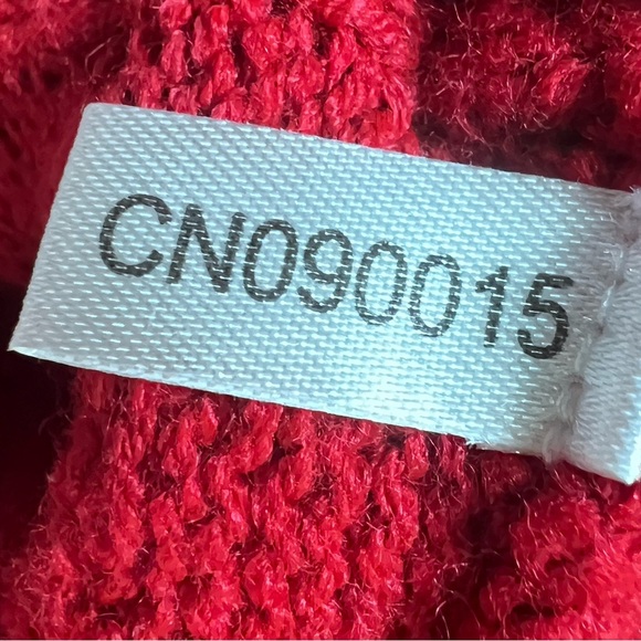 Soho New York & Company Red Knit Sweater Scoop Nexk Vibrant Red Size XL Chunky - Picture 8 of 8